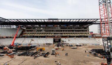 NYC’s first pro soccer stadium tops out in Queens