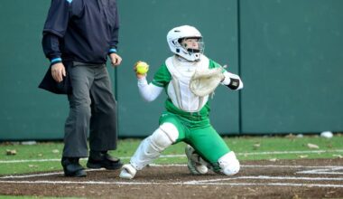 Softball Drops Two To Mount St. Mary's Saturday