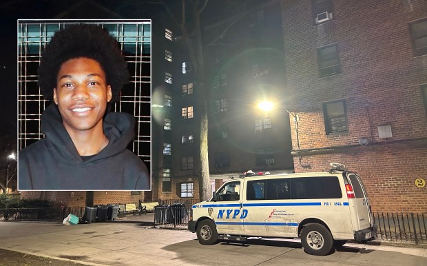 Ka'mardre Coleman, inset, was fatally shot in the Sheepshead Bay Houses on Avenue X in Brooklyn on Monday, March 23, 2026.