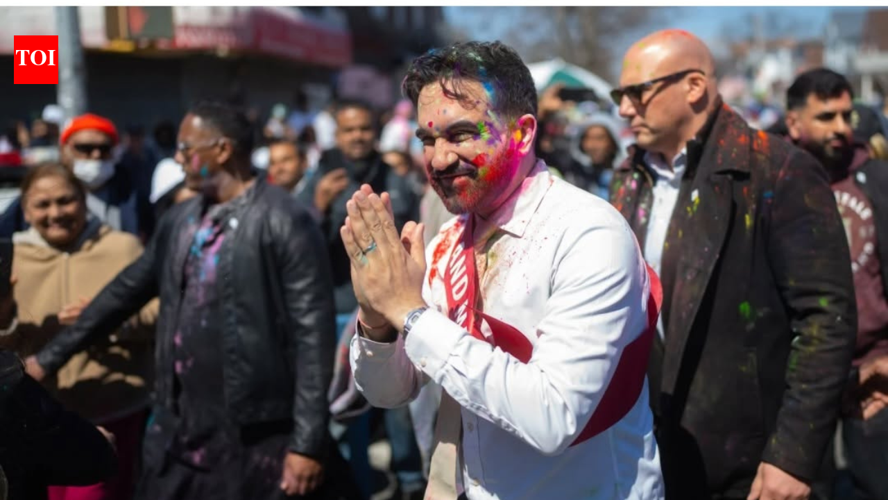 NYC Mayor Zohran Mamdani joins Holi celebrations at Richmond Hill Phagwah parade | World News