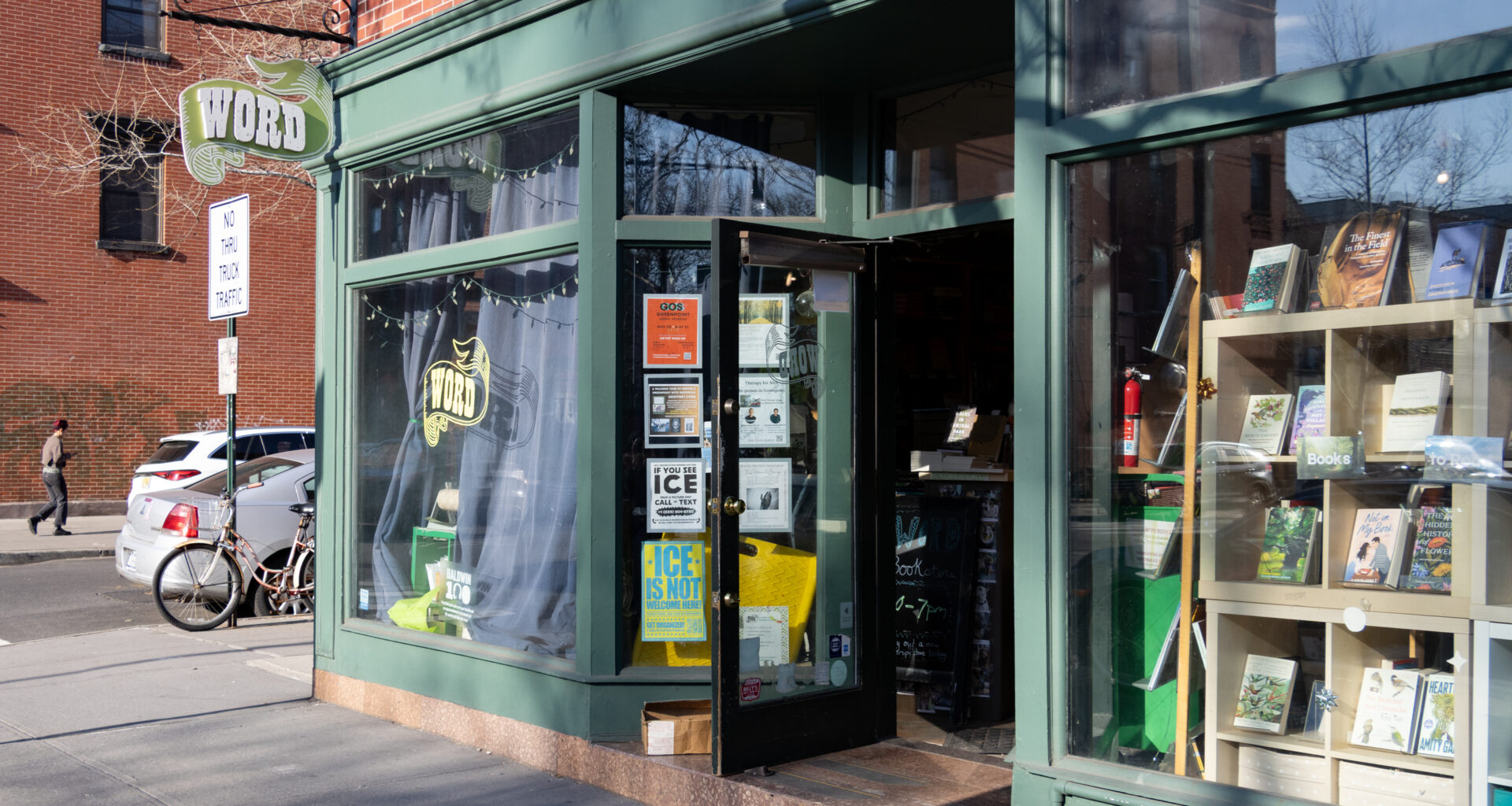 bookstore with books in the window