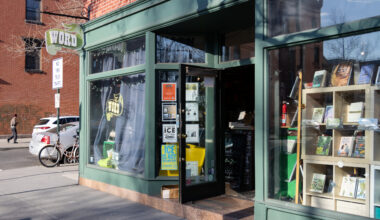 bookstore with books in the window