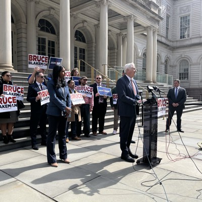 Blakeman stops by City Hall to tout affordability