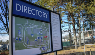 A directory for the W. Averell Harriman State Office Campus in Albany.