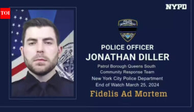Jonathan Diller: Widow of slain NYPD officer covers ears as husband’s final moments recounted in Queens court