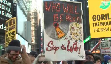 Times Square rally voices strong opposition of joint attack on Iran