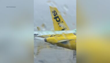 Singapore Airlines plane clips wing with Spirit flight at Newark Airport in NJ