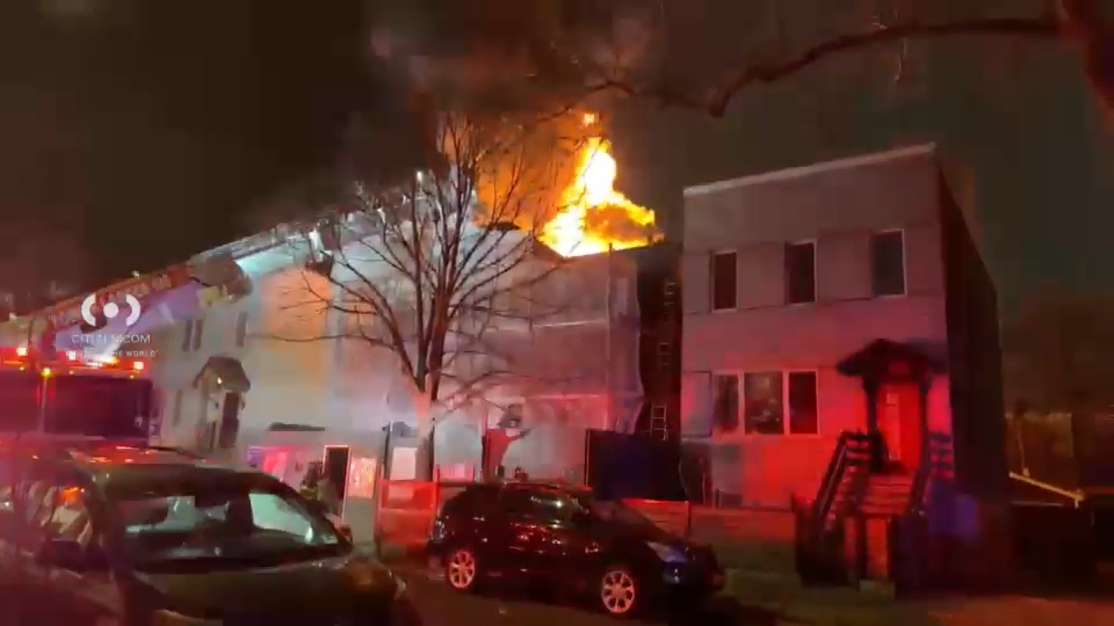 Firefighter injured while battling building construction site fire in Glendale, Queens