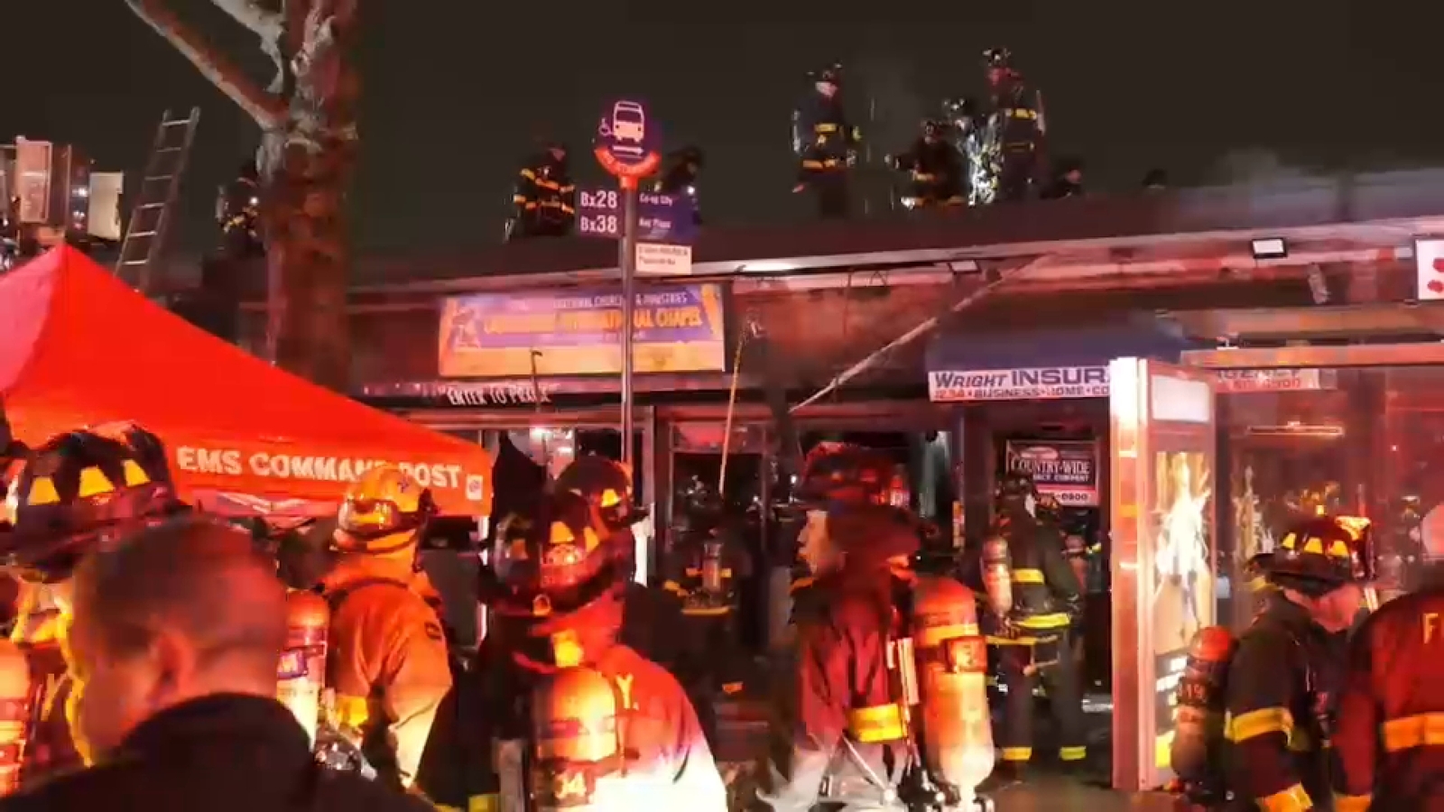 2 firefighters injured after fire burns Williamsbridge, Bronx businesses
