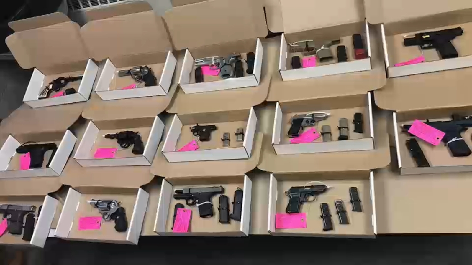 Police on Long Island find 22 guns hidden behind false wall in Lindenhurst, NY home