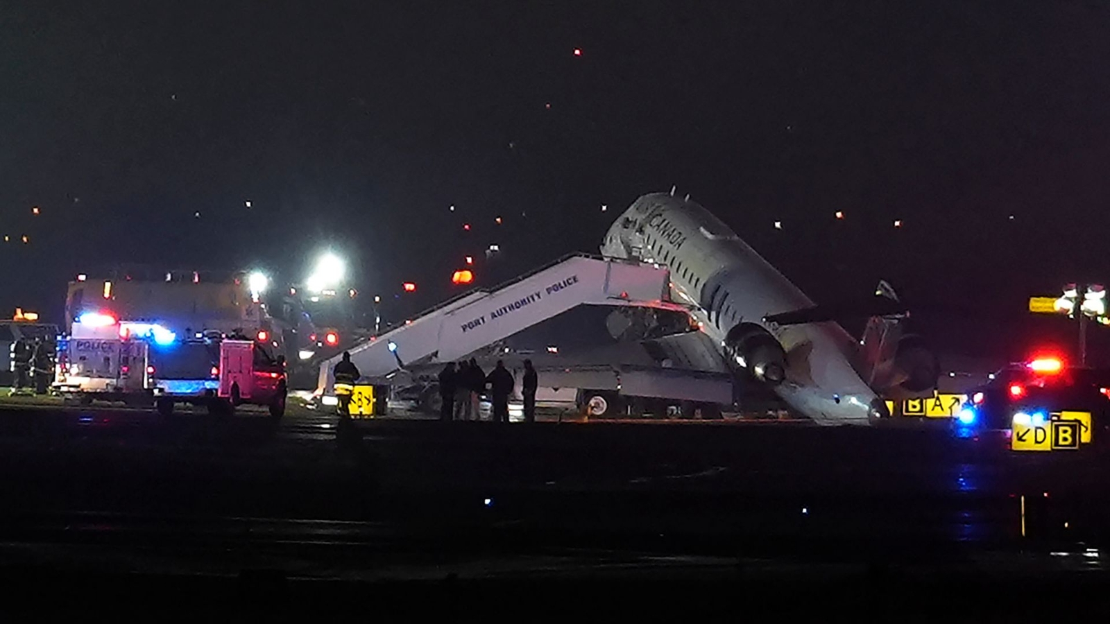 LaGuardia Airport in New York closed following collision between Air Canada plane and airport vehicle