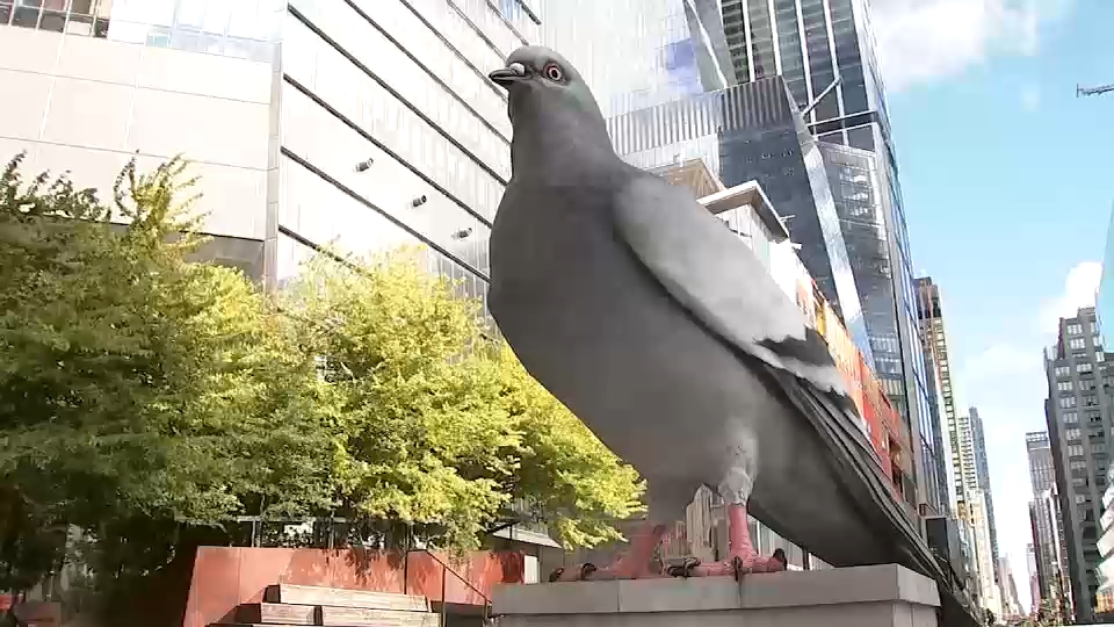 Petition to save 'Dinosaur' pigeon statue at High Line elevated park in Manhattan