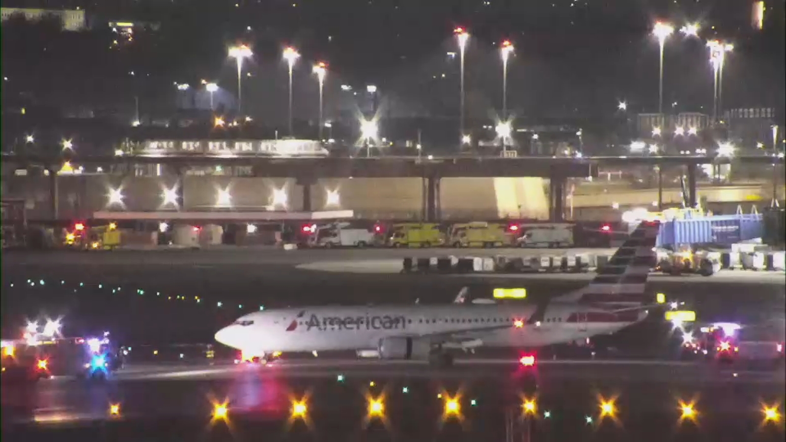 American Airlines plane makes emergency landing at Newark Airport after blown front tire