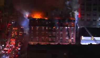 Firefighters battle 5-alarm fire in Belmont, Bronx apartment building