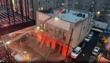 2-alarm fire burns through firehouse in Bedford Park, Bronx