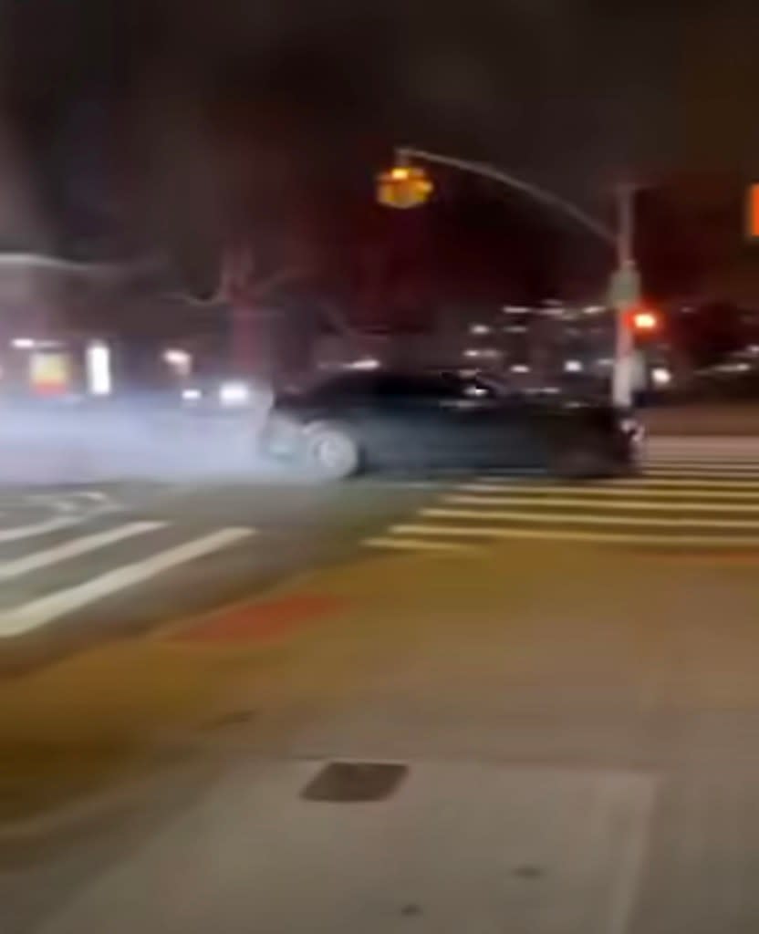 Police have not tracked down the culprit, who sped off from the scene. Facebook/Bukharian Community Shared