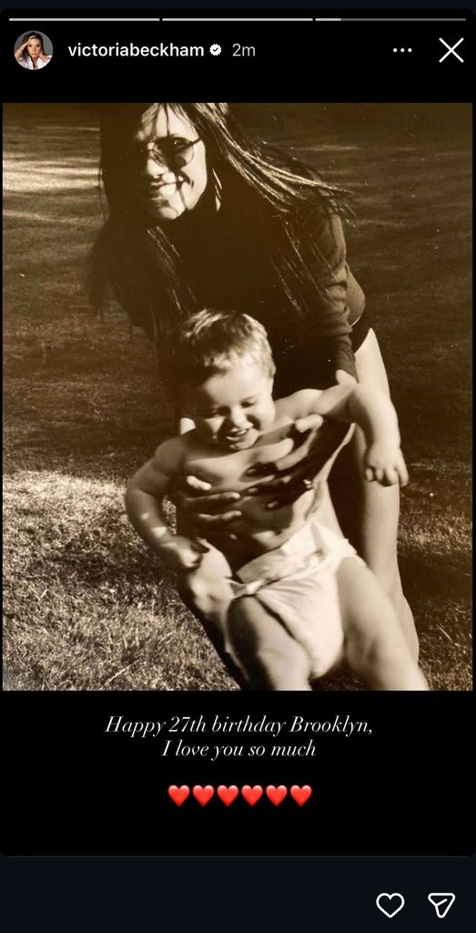 Victoria Beckham throwback photo with Brooklyn
