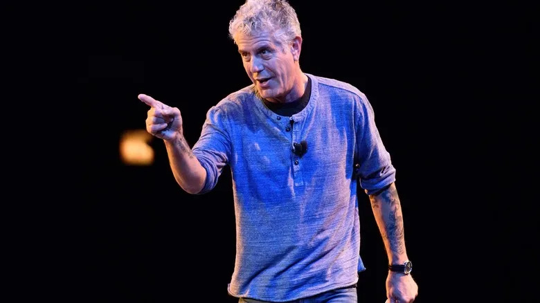 anthony bourdain on stage