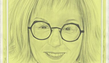Portrait of Kathy Butterly, pencil on paper by Phong H. Bui.