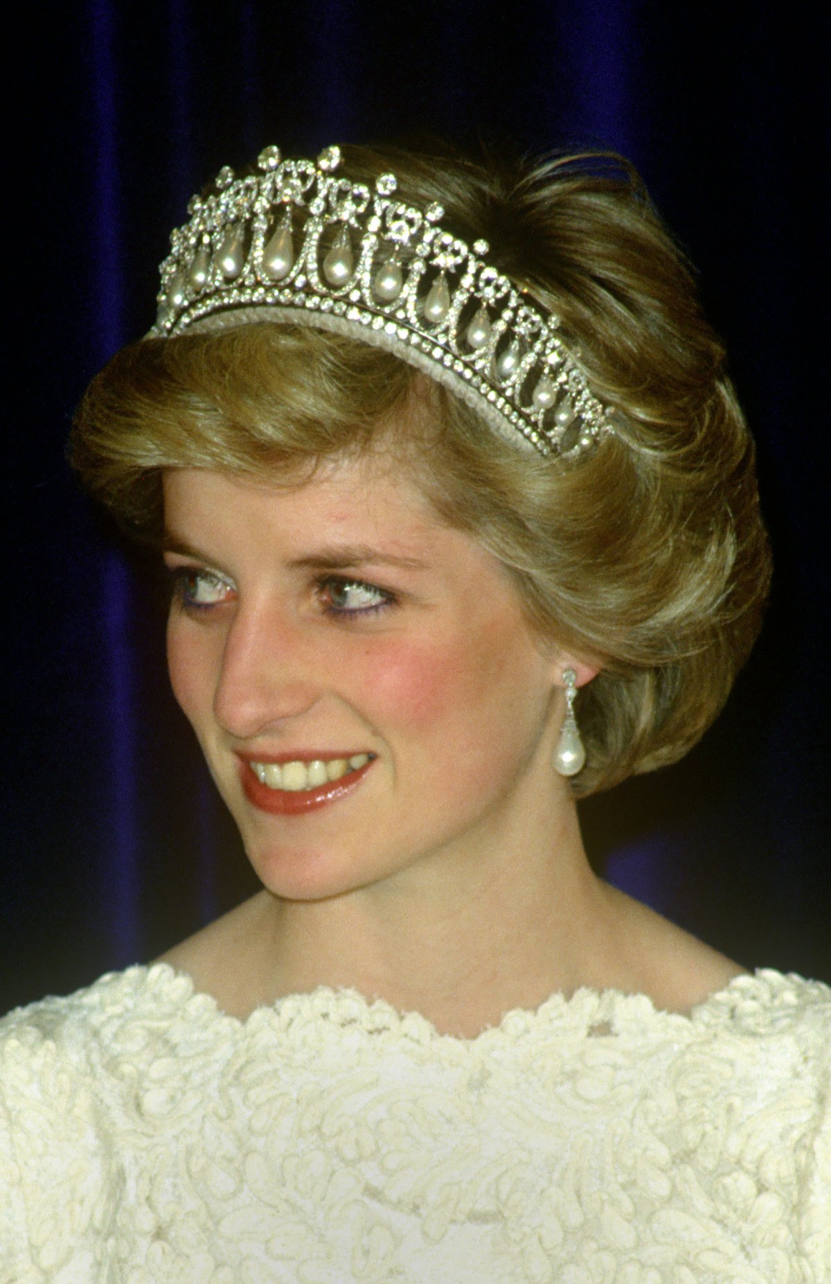 Diana, Princess of Wales attends a dinner at the British Embassy in Washington, D.C., in November 1985 (Lionel Cherruault Royal Picture Library/Alamy)