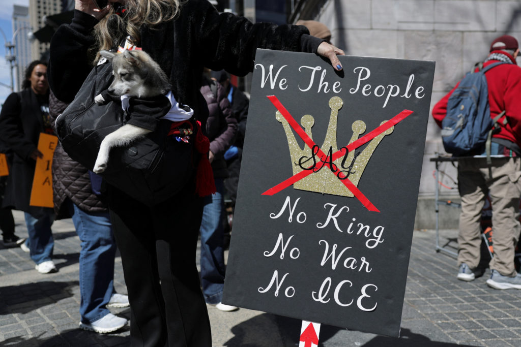 "No Kings" protest, in New York
