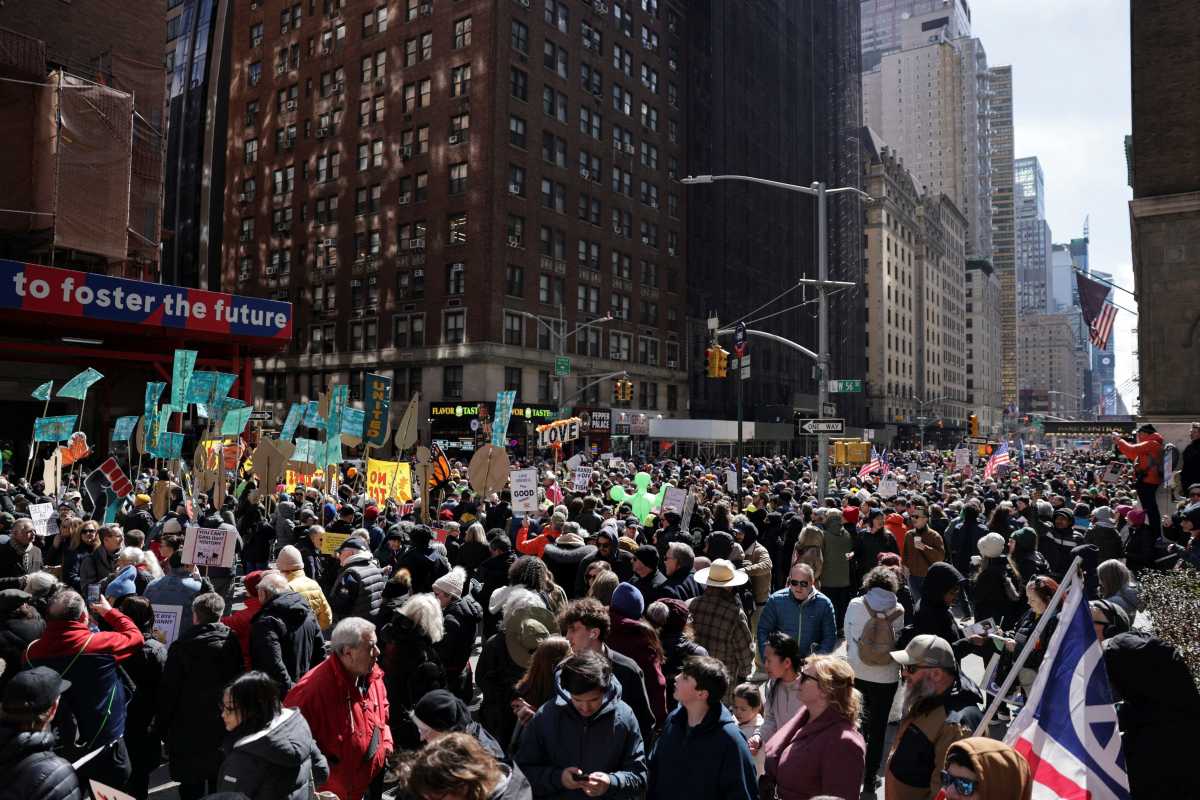 NO KINGS RALLY: Massive crowds in Manhattan rail against Trump and his policies as part of nationwide demonstrations