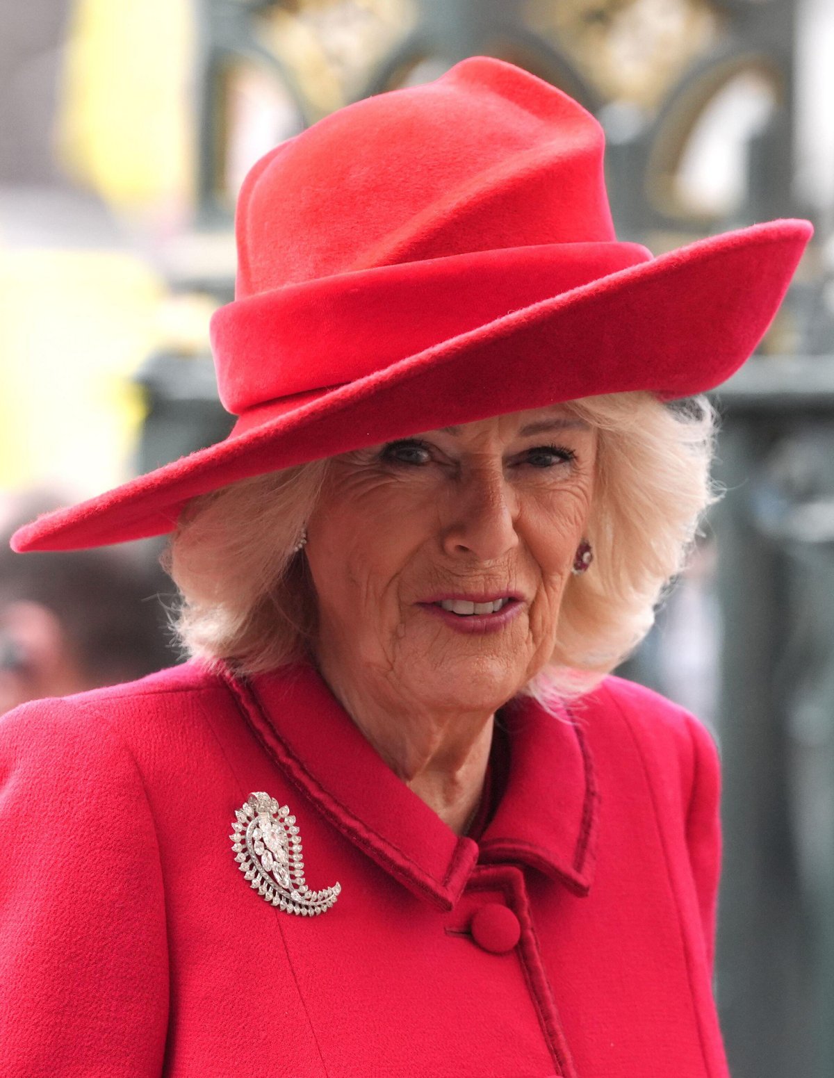 Queen Camilla attends the Commonwealth Day service at Westminster Abbey in London on March 9, 2026 (Jonathan Brady/PA Images/Alamy)