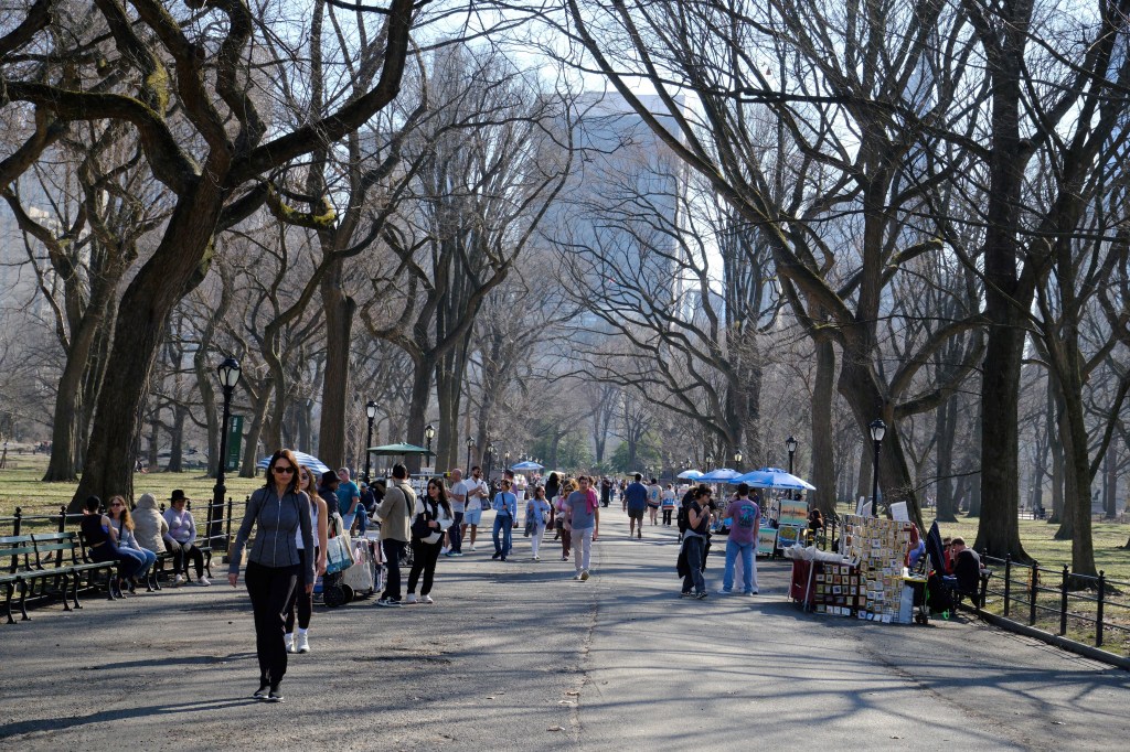 Thousands of people flock to Central Park in Manhattan on Tuesday, March 10, 2026, taking advantage of the first spring-like weather of the season. 