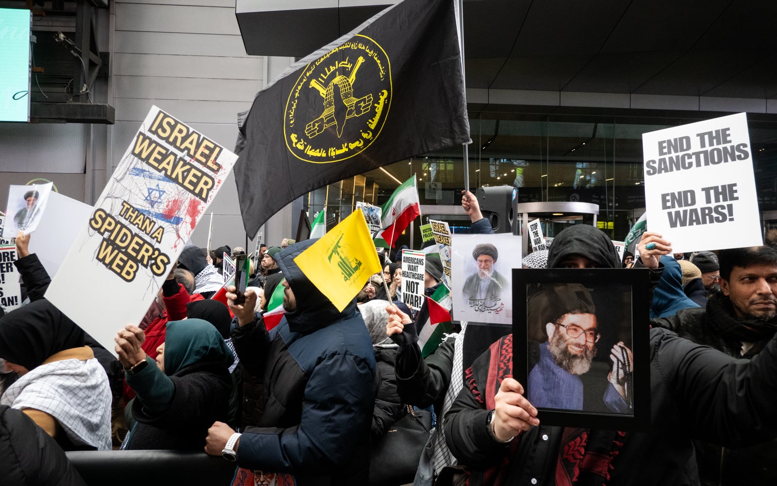 Protesters chant for Hamas and Hezbollah at Al Quds Day rally in New York City