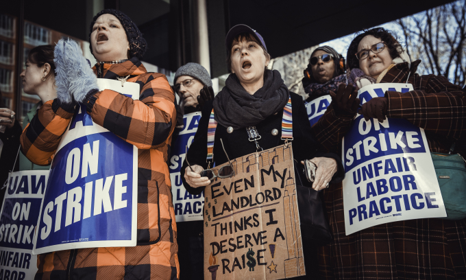 950 professors walk out at New York University because they can't afford Manhattan, 25% of classes go dark