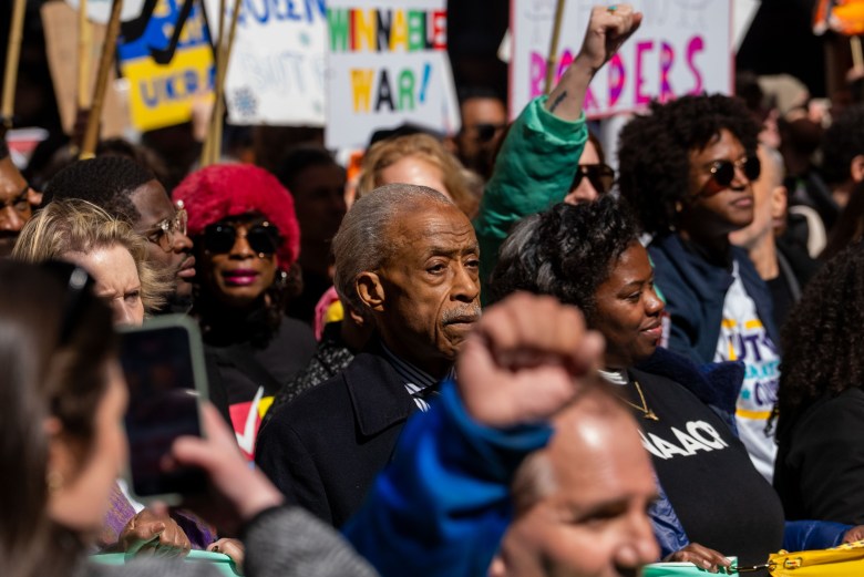 Marching with the crowd were New York City legislators and celebrities: New York Attorney General Letitia James, Reverend Al Sharpton and Robert De Niro. 

