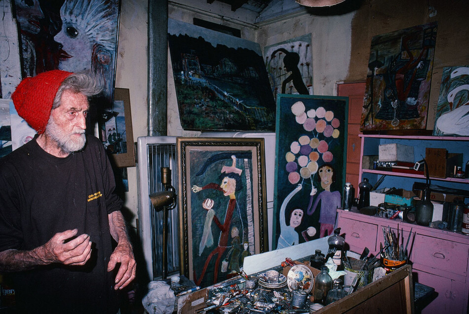 Jon Serl in his artist studio