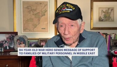 News 12 | Brooklyn | 94-year-old war hero from Darien sends message of hope amid strikes in middle east