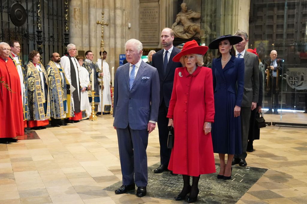 King Charles and Queen Camilla (front) and the Prince and Princess of Wales