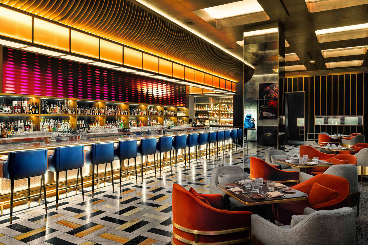 The interior of Carversteak at Resorts World on the Las Vegas Strip. (Anthony Mair)