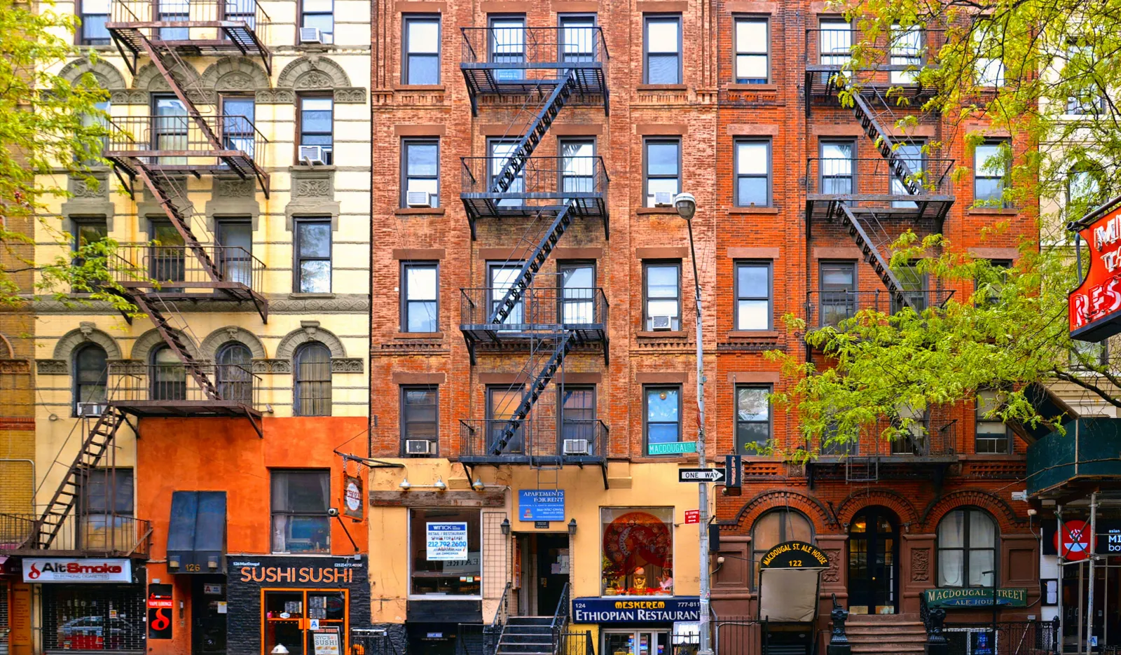 Apartments in East Village in Manhattan, NYC.
