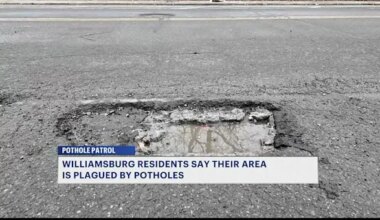 News 12 | Brooklyn | Williamsburg man issues warning about potholes near Kosciuszko Bridge