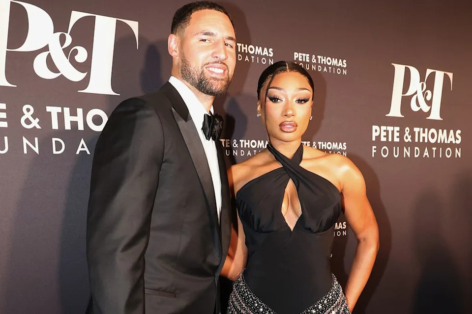 Klay Thompson and Megan Thee Stallion in New York City in July 2025.Credit: Johnny Nunez/WireImage