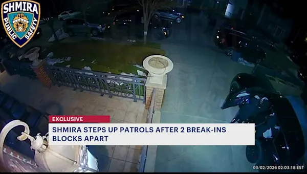 News 12 | Brooklyn | Shmira Public Safety steps up patrols following video showing home break-ins blocks apart in Brooklyn