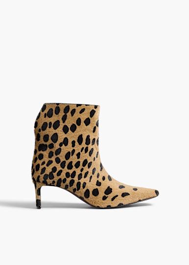 Ona Ankle Boot in Hyena Print Haircalf - 35 / Camel / Black / Upper100%clsole100%cl
