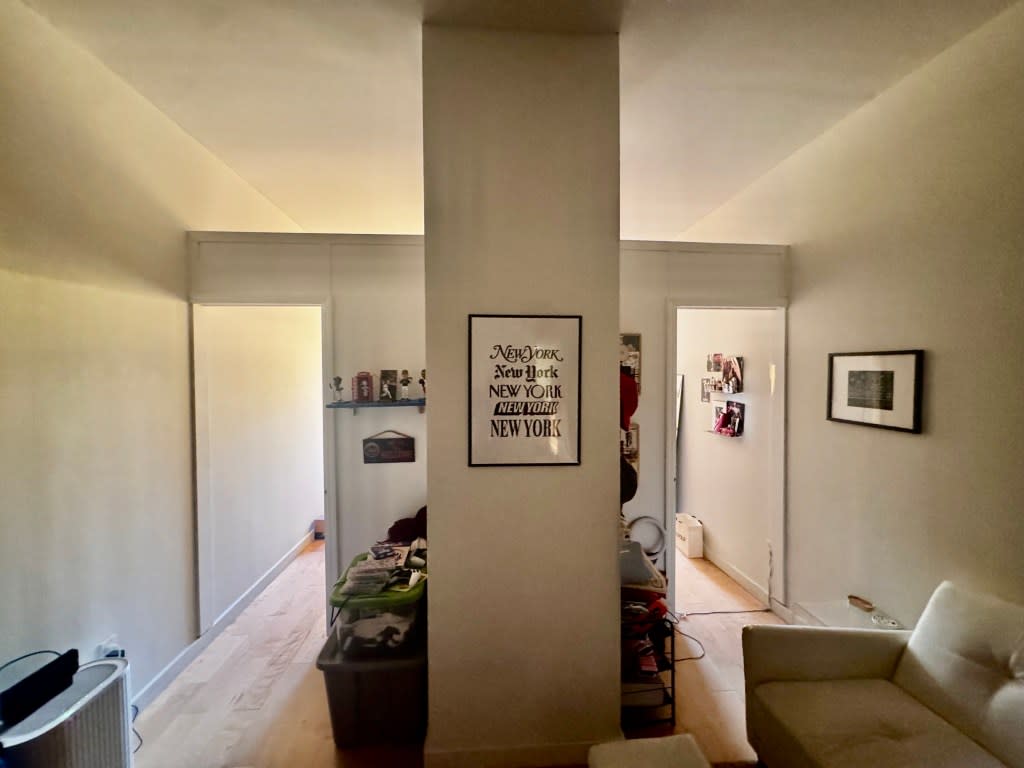 A “two-flex” is a one-bedroom apartment made into a two-bedroom with a fake wall. Sidnye Unger lives in a two-flex in the Financial District. Courtesy of Sidnye Unger