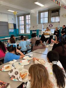 Former Congresswoman Maloney began by reminding students of the promise our founding fathers made in the Declaration of Independence. “That was a great promise, but too many people were left out of the promise, and our Constitution,” she said.
