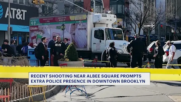News 12 | Brooklyn | Increased police presence in Downtown Brooklyn after woman hit by stray bullet