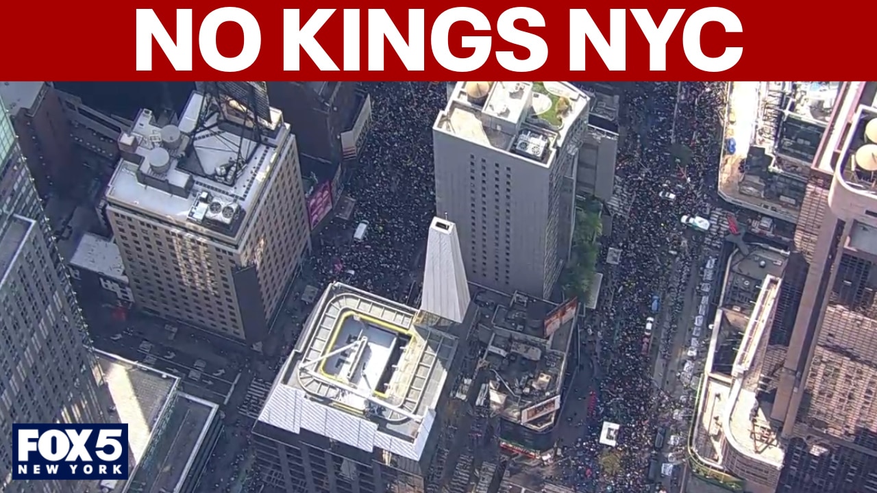 'No Kings' protests: SkyFOX shows thousands of NYC demonstrators