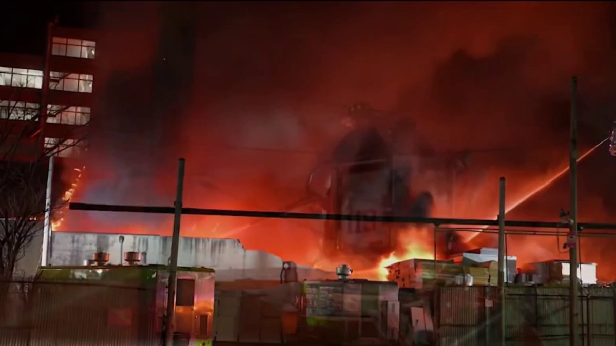 Massive fire destroys three Brooklyn warehouses, injuring 2 firefighters – NBC New York