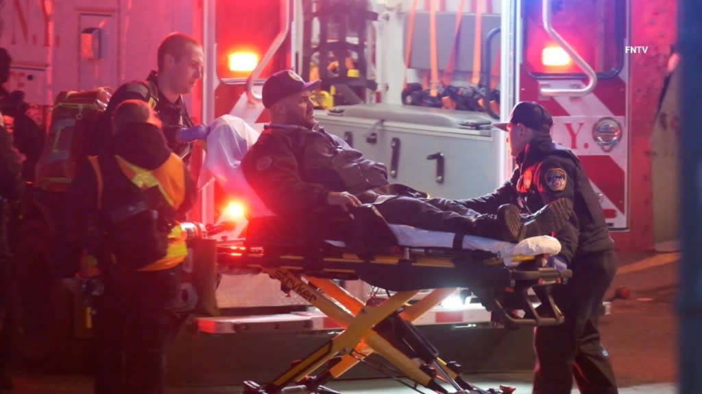 The worker was taken to St. Barnabas Hospital for treatment. Dakota Santiago / FreedomNewsTV