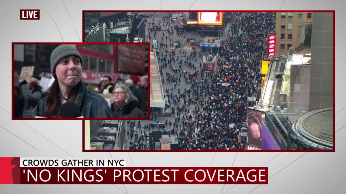 New Yorkers shares concerns about war, economy, ICE at ‘No Kings’ protest – NBC New York