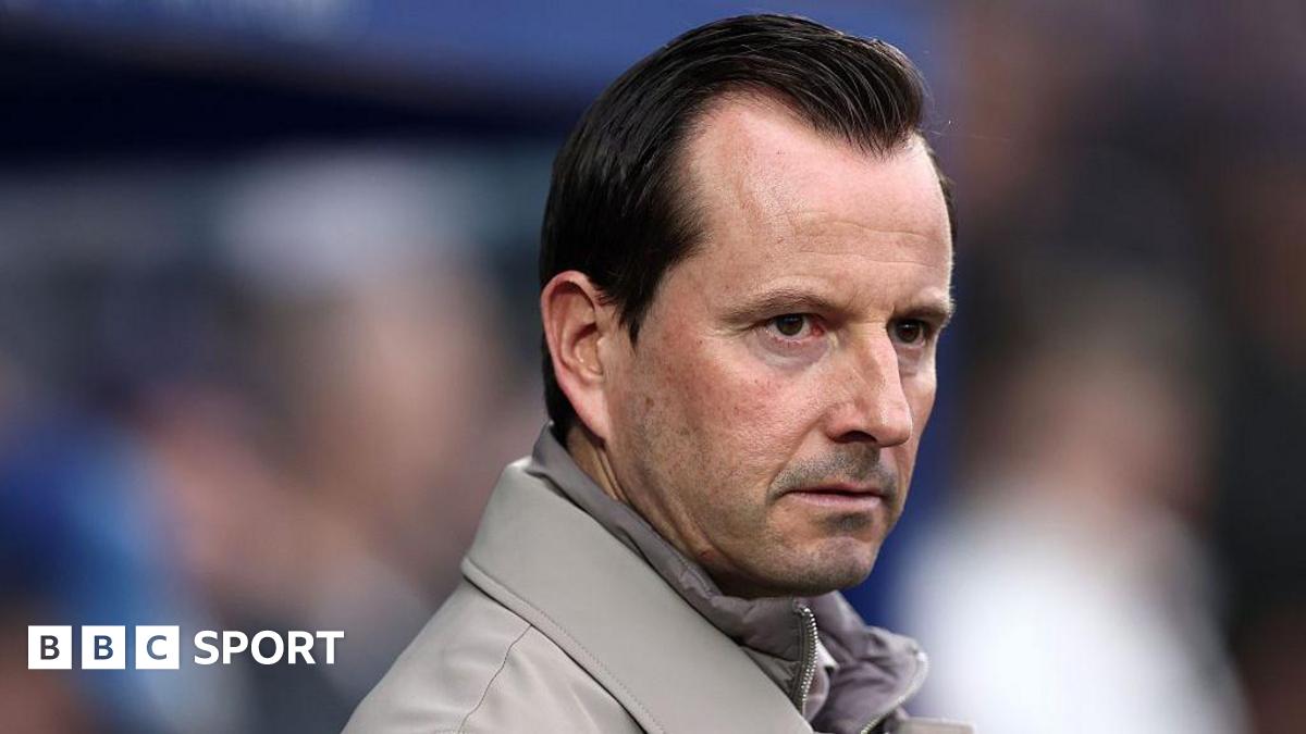 Julien Stephan watches QPR v Middlesbrough from the touchline