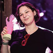 New York City-based bartender Zoe Davide posed for the camera after winning Speed Rack on Mon­day in Queens. Photo Courtesy of Kyle Stevens / @ thekylestevens