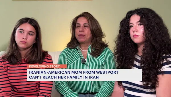 News 12 | Brooklyn | 'I'm terrified." Iranian American mother from Westport worried because she can't reach loved ones in her homeland